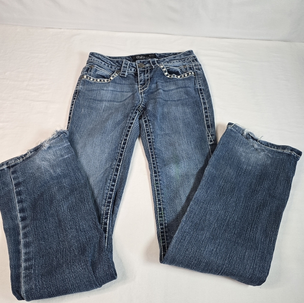Cello womens jeans with rhinestone bling size 1